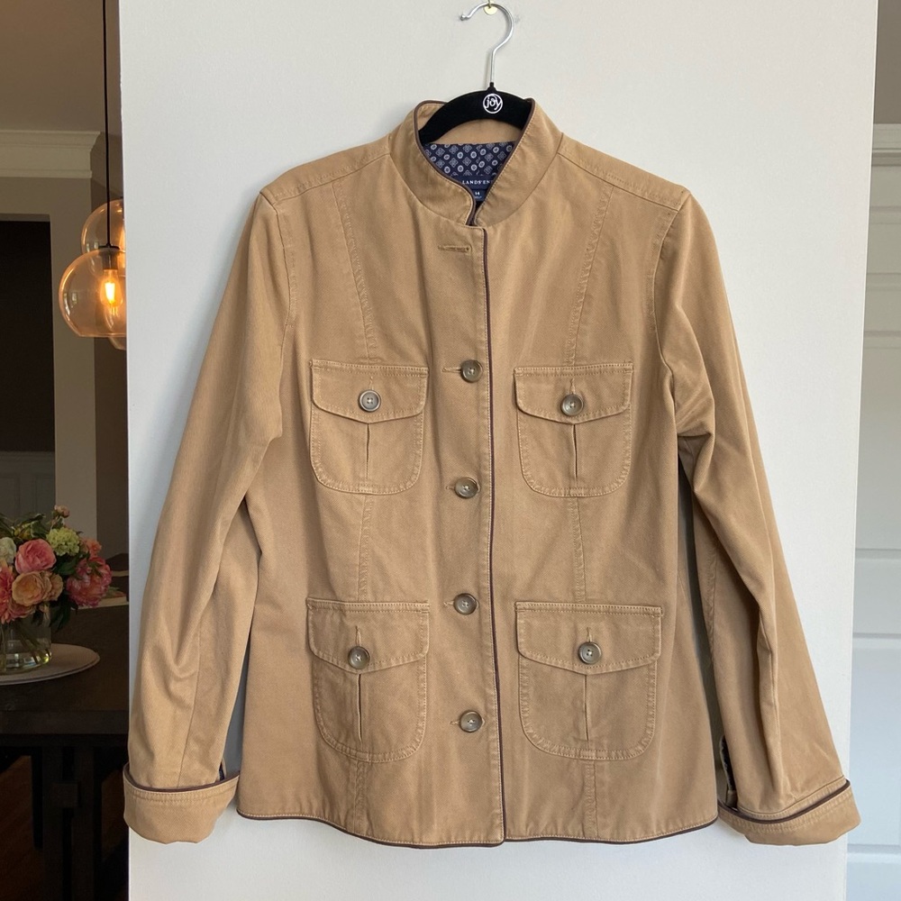 Land's End Barn Jacket, Honey Brown Cotton‎ Canvas